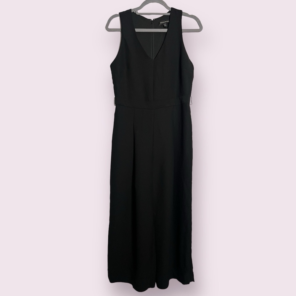 Banana Republic Black V Neck Jumpsuit Medium